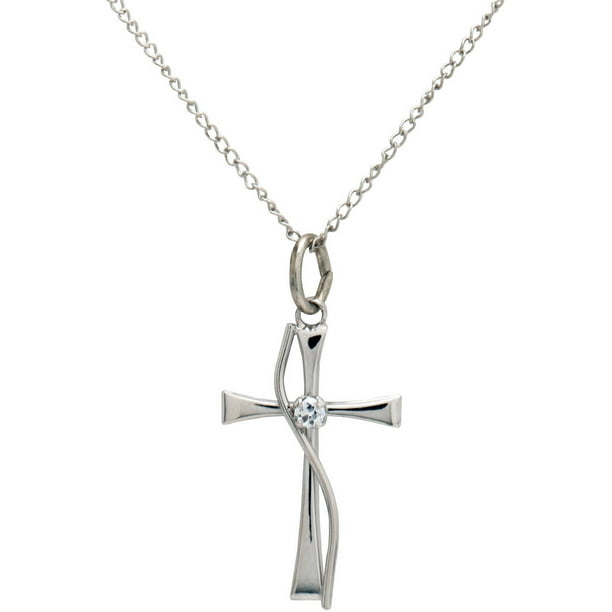 Sterling Silver Cross Necklace and Matching Hallmarked 925 Earrings 